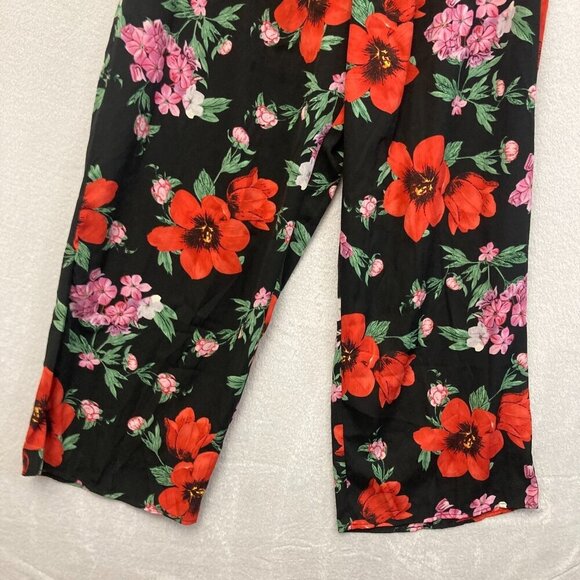 NWT Blush Off the Shoulder Black Floral Jumpsuit Womens 1X Red Lightweight XL - Picture 9 of 16